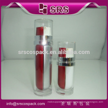 Acrylic Outer Bottle With PP inner pot , 20ml 40ml Round Dual Plastic Lotion Tube Containers For Skincare Cream
